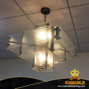 Домашний современный квадратный стеклянный подвесной светильник (KA1714) 