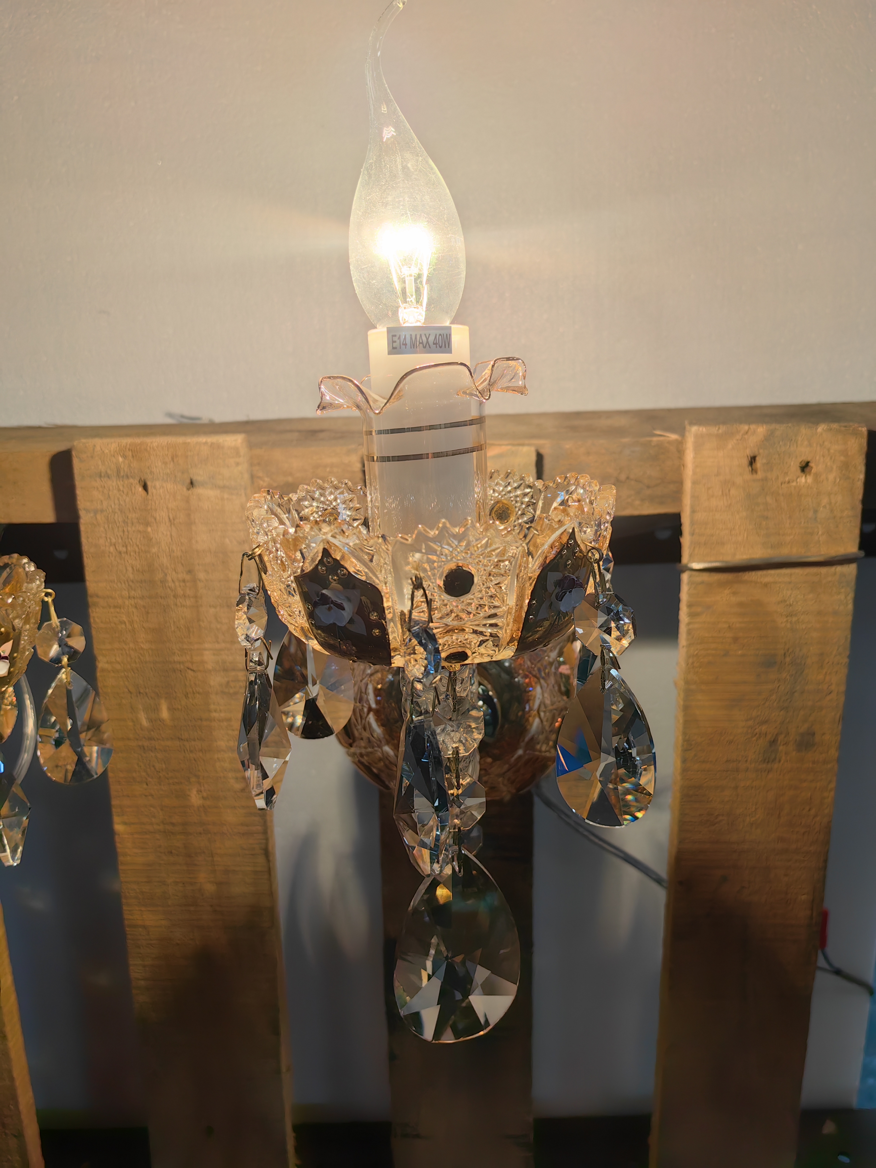 Необычный элегантный дизайн Crystal Glass Metal Hotel Villa Wall Light (MD9859-1)