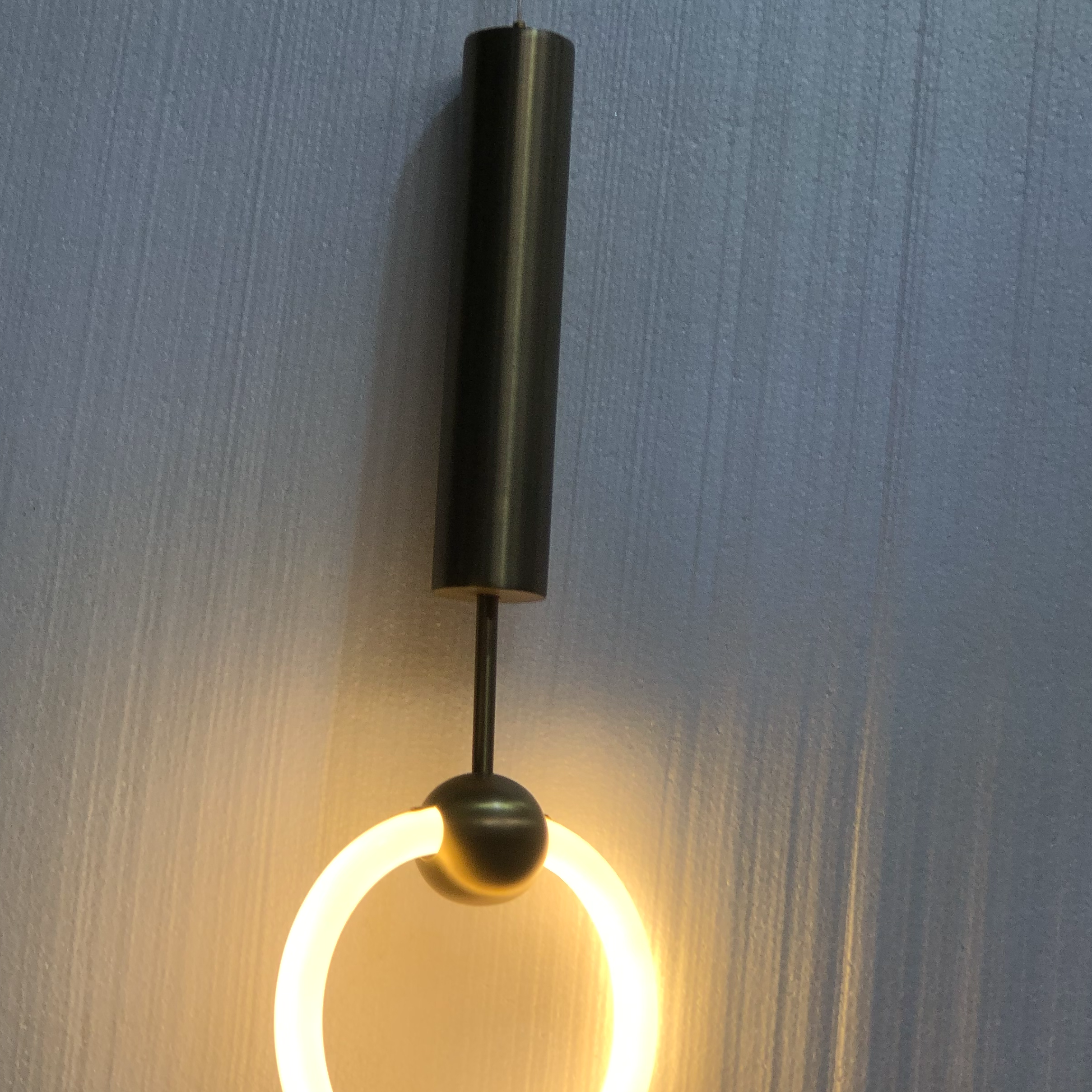 Простой современный одиночный круговой кольцевой крытый акриловый подвесной светильник (KIZ-69P)