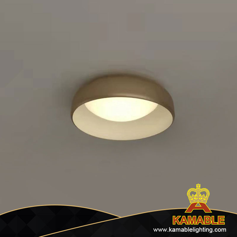 Простой круглый современный металлический черный серый потолочный светильник (KH815-7)