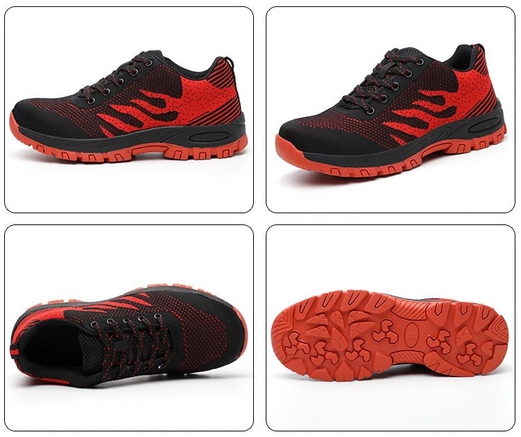 SP010 Red Stylish Non Slip Anti Static Sport Type Safety Shoe for Work