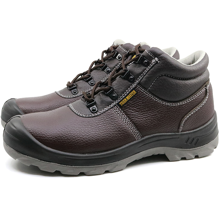 High ankle oil resistant construction safety work shoes for men