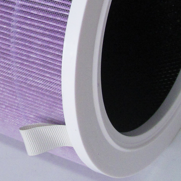 紫色墨盒HEPA过滤器，具有激活的碳换碳替换，为小米空气净化器2S 2 Pro