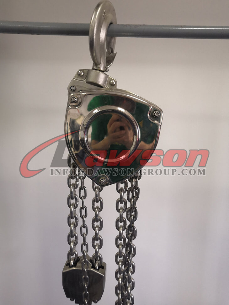 Polipasto de cadena de acero inoxidable DS-ST-C, Bloque de cadena SS, Polipasto de cadena manual - Dawson Group Ltd. - Fabricante, f&aacute;brica de China