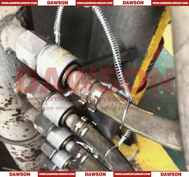 Aplicaci&oacute;n de cable de seguridad Whipcheck de acero inoxidable DAWSON o acero al carbono galvanizado resistente a la corrosi&oacute;n y al &oacute;xido Cable de control de l&aacute;tigo de manguera a manguera - Dawson Group Ltd. - F&aacute;brica de China