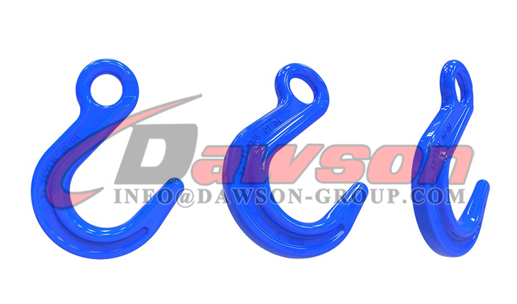 DS1074 G100 Gancho de fundi&ccedil;&atilde;o de olho de liga de a&ccedil;o forjado, gancho de abertura grande - Dawson Group Ltd.