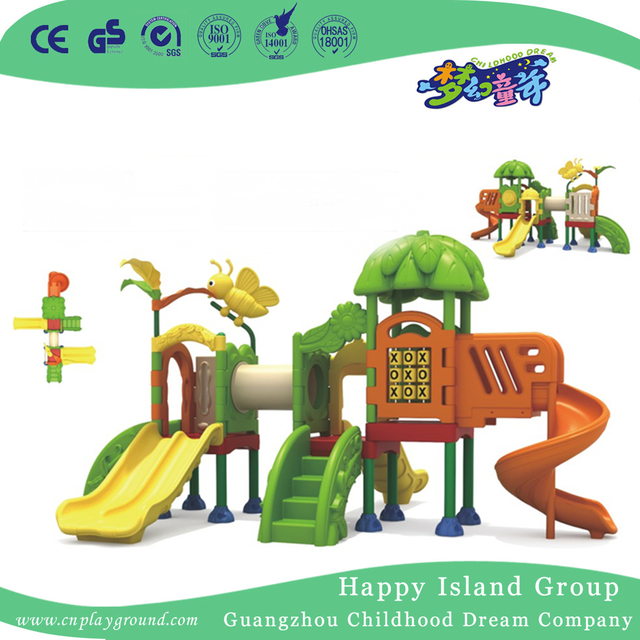 Cartoon Animal Plastic Small Slide Spielplatz (ML-2008701)