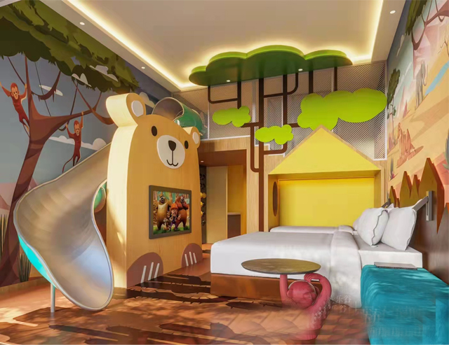 Hotel Familienzimmer Cartoon Indoor-Spielplatz 