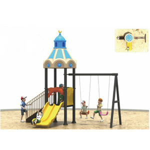 Einfacher Kinder-Kunststoffrutsche- und Schaukelspielplatz (ML-2006601)