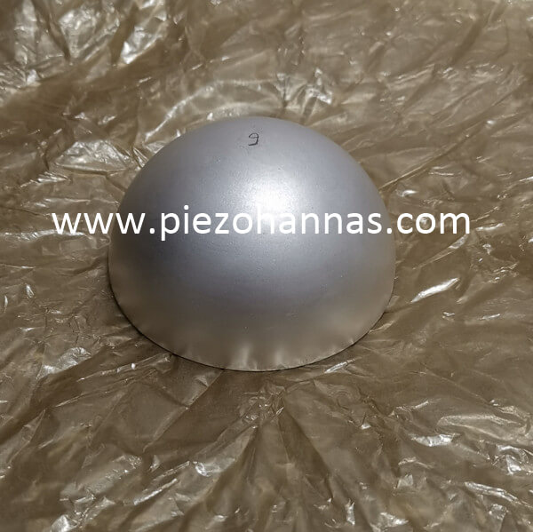 PZT4 cuencos de cerámica piezoeléctricos hemisferio piezoeléctrico para hidrófono