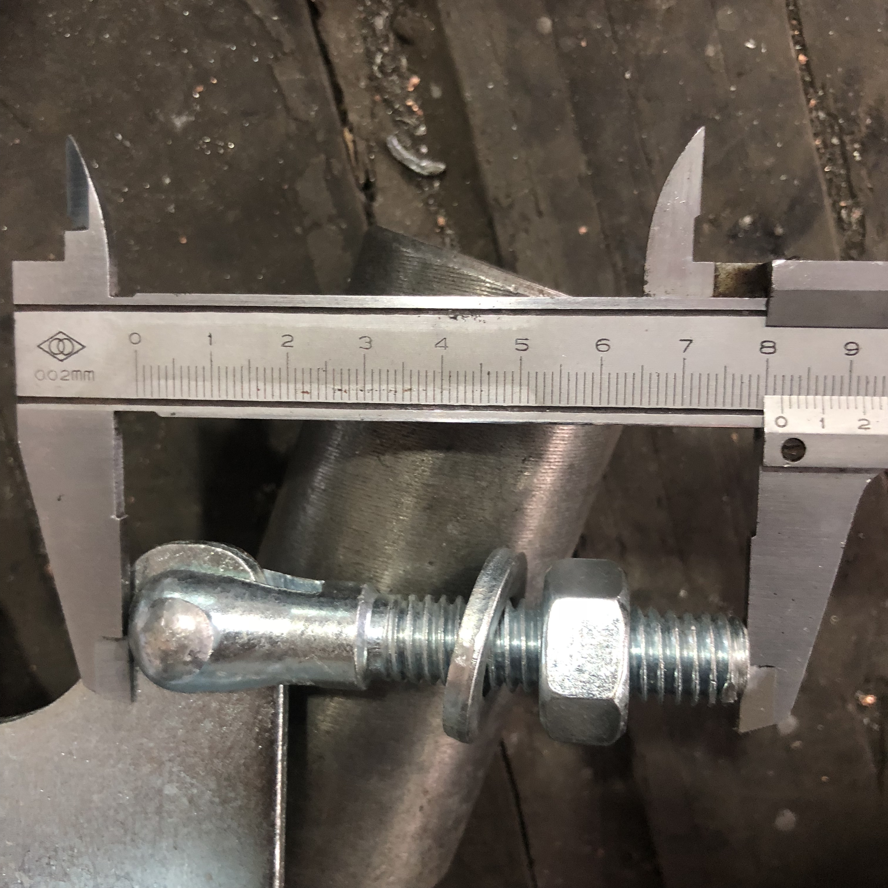 Размер удерживающей муфты 