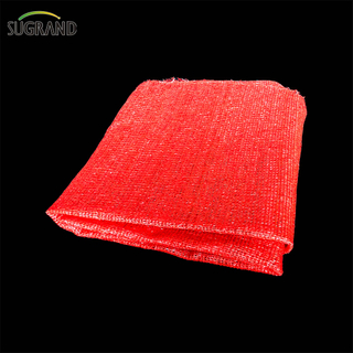 38 GSM Cinta GSM Dos agujas Red Neta HDPE Sun Shade Net 