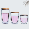 Double Egg-Shaped Glass Drink Glasses Cup