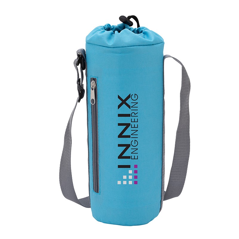 Water Bottle Carrier Bag Bottle Holder Adjustable Shoulder Hand Strap 1 Pocket Sling Wine Bottle Bag