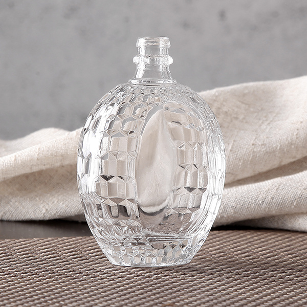 140ml Decanter Clear Glass Wine Bottle with Golden Cap