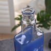 650ml Flint Glass Liquor Bottle Blue Tequila Glass Bottle with Cork