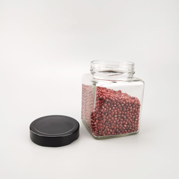 410ml square glass jar for food packing 