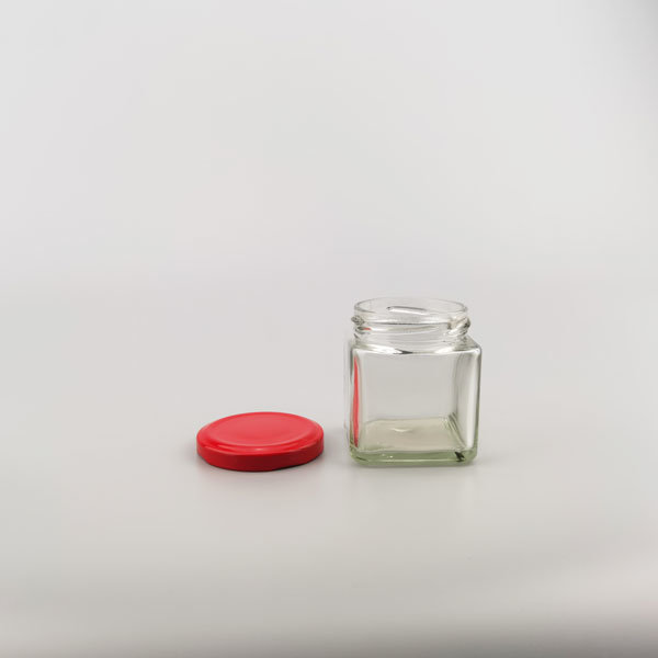 147ml Square Shape Screw Cap Food Packing Glass Jar