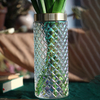 Unique design home decorative Small glass flower vase clear glass crystal vases