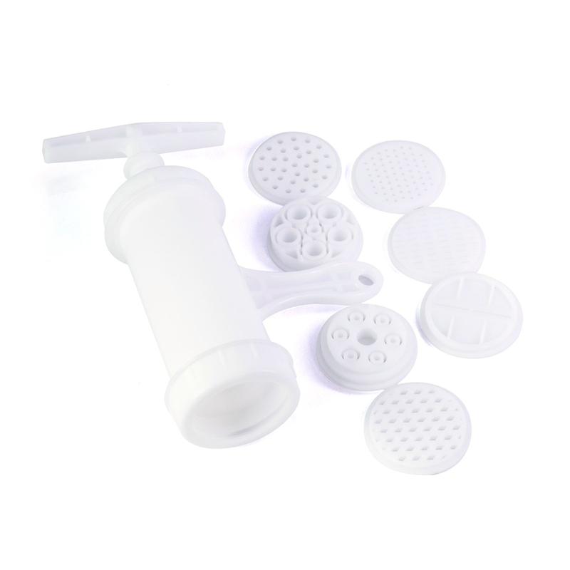 Plastic Manual Small Noodles Press Machine Pasta Maker with 7 Noodle Mould