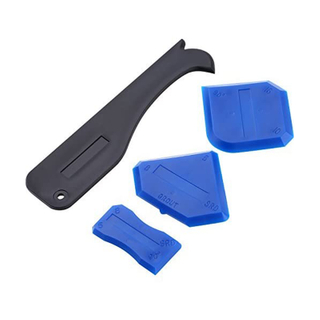 Black/Blue 4 Pieces Sealant Tool Caulking Tool Kit for Bathroom Kitchen and Frames Sealant Seals