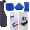 12Pcs Caulking Tools Sealant Finishing Tool Kit Sealant Scraper Reuse and Replace 6 Silicone Pads 1 Roll Masking Tape