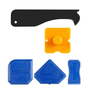 5 Pcs Silicone Caulking Finisher Tool Kit Sealant Finishing Tool Grout Scraper for Kitchen Bathroom
