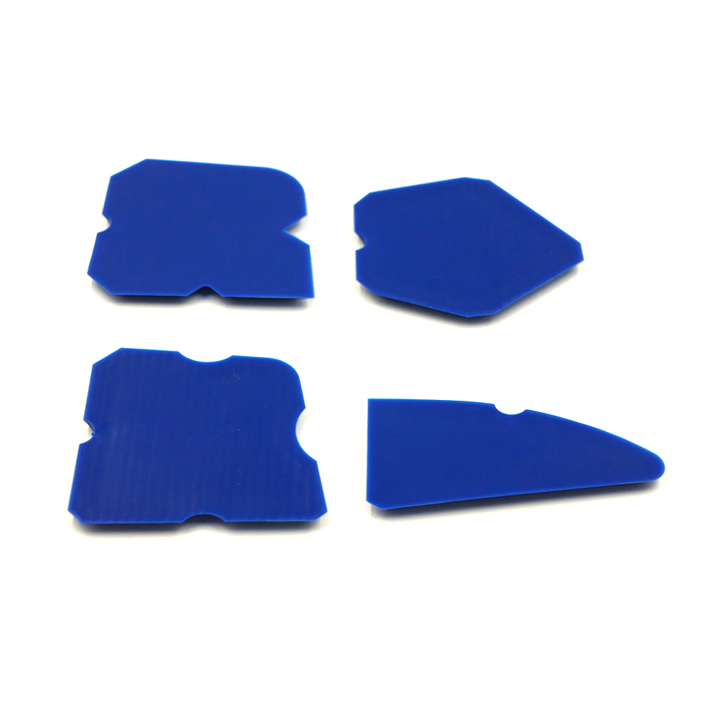 4pcs/ set Blue Glass Scraper Silicone Sealant Remover Smoother Finisher Scraper Cleaner Caulking Tool Kit