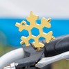 Bicycle Wrench Set Screwdriver Kit 18 in 1 Stainless Steel Snowflake Multitool for Outdoor Camping Daily Tool