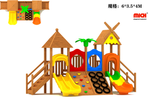 Playset kayu luar ruangan kecil untuk anak -anak