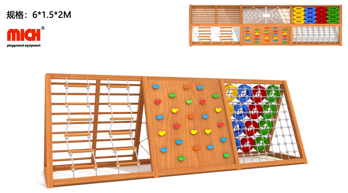 Custom hölzerne Kinder im Freien Kletterrahmen
