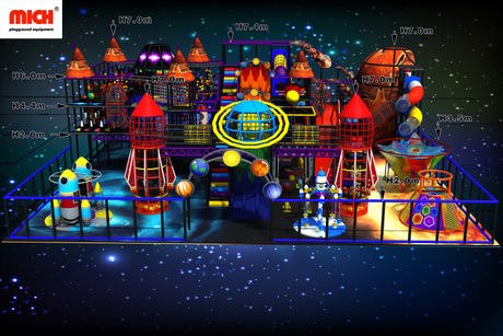 Space sur le thème 4 niveaux enfants Soft Playhouse