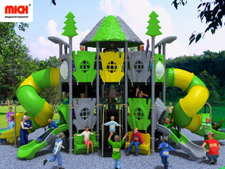 Level 2 Level Big Outdoor Playground Slide Set