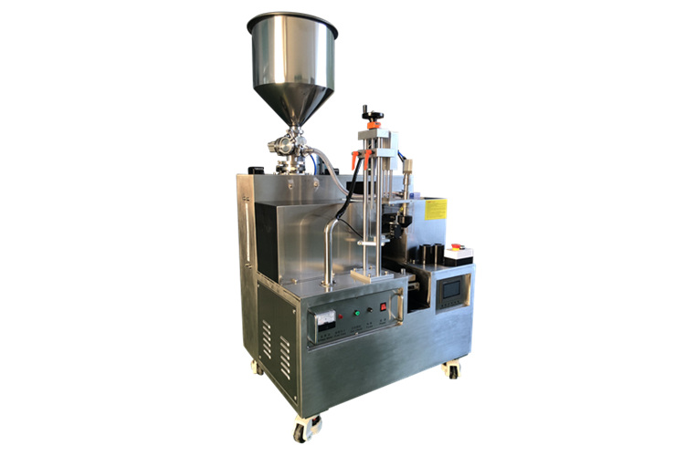Semiautomatic Bench Top Ultrasonic Plastic Tube Filling Sealing Machine for Cosmetic Cream with Cutting And Batch Coding
