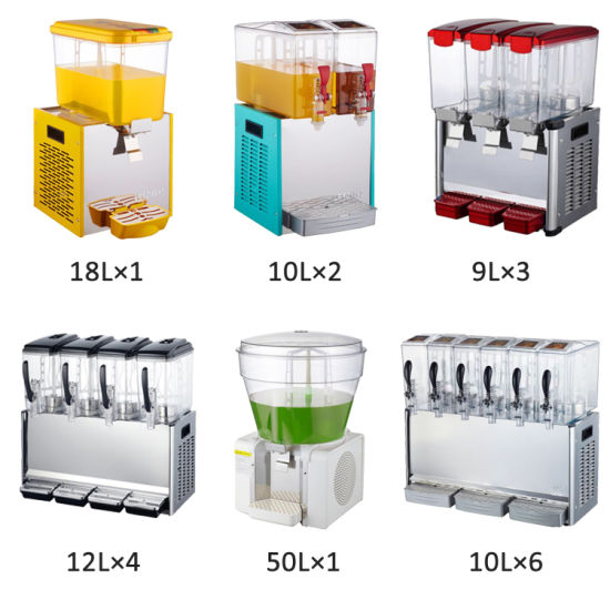 12 Liters 3 Tanks Refrigerated Juice Dispenser Machine