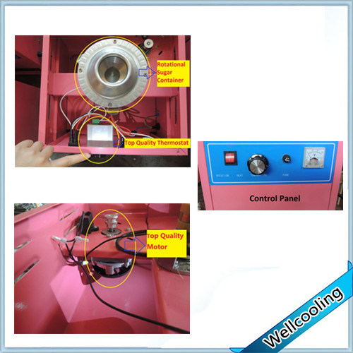 Stainless Steel Candy Floss Cotton Candy Machine Gas