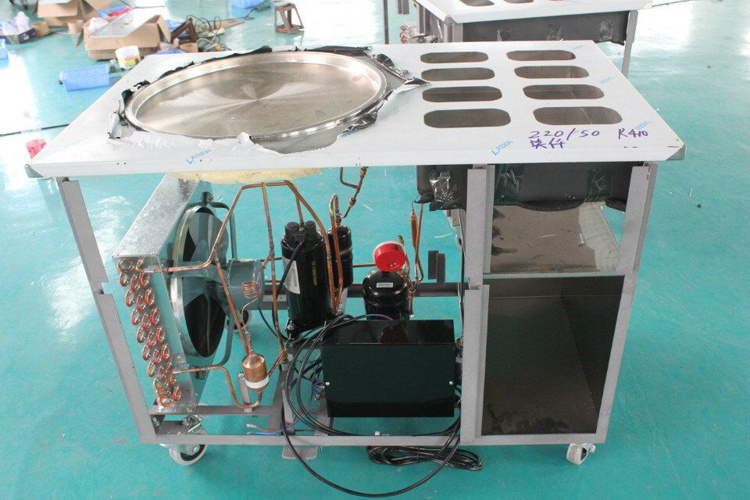 Hot Sales! Included 6 Fruit Trays Yogurt Frying Ice Cream Rolls Machine