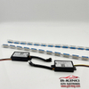 50CM dual color white/amber crystal streamer DRL light with amber turn signal 