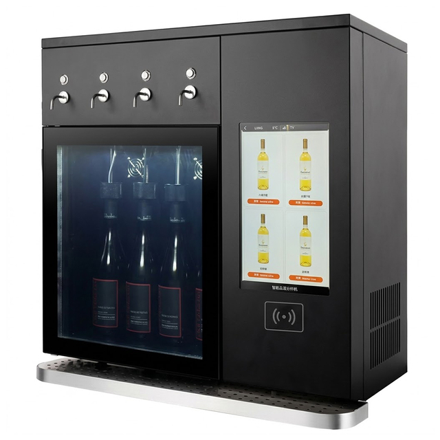 SC-4C-A Dispensador de vino con código QR | Sistema inteligente de conservación de vino de 4 botellas