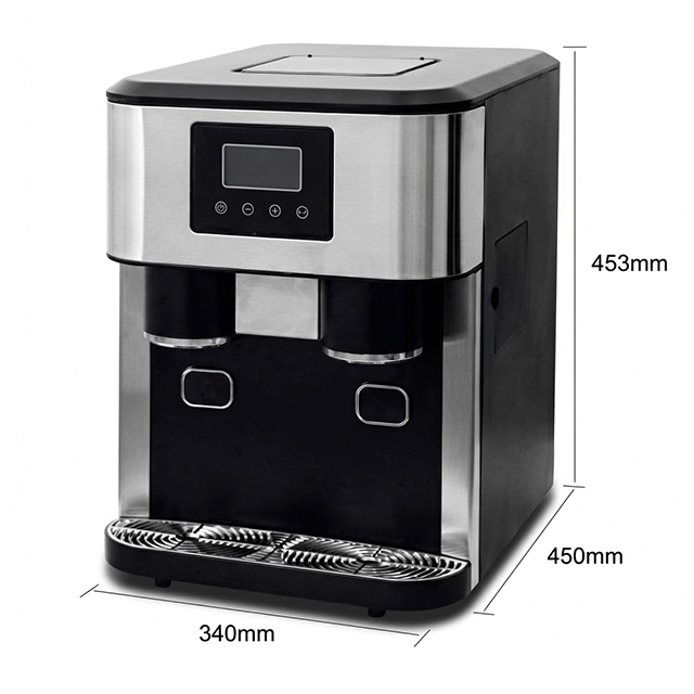 Máquina y dispensador de hielo doméstico KIM15 | Máquina de hielo picado/bala 3 en 1