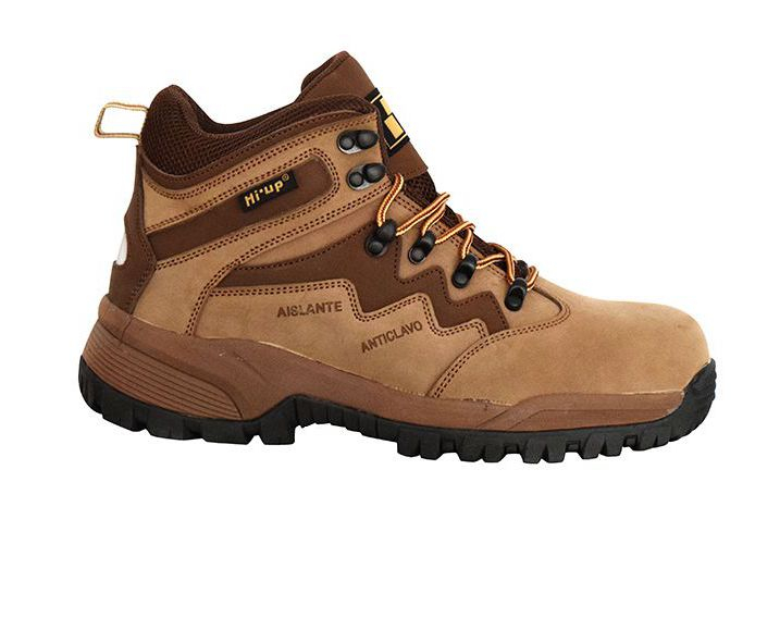 Brand Men Puncture Proof fashion brown nubuck leather Breathable cheap price Protective sport work Lightweight safety shoes