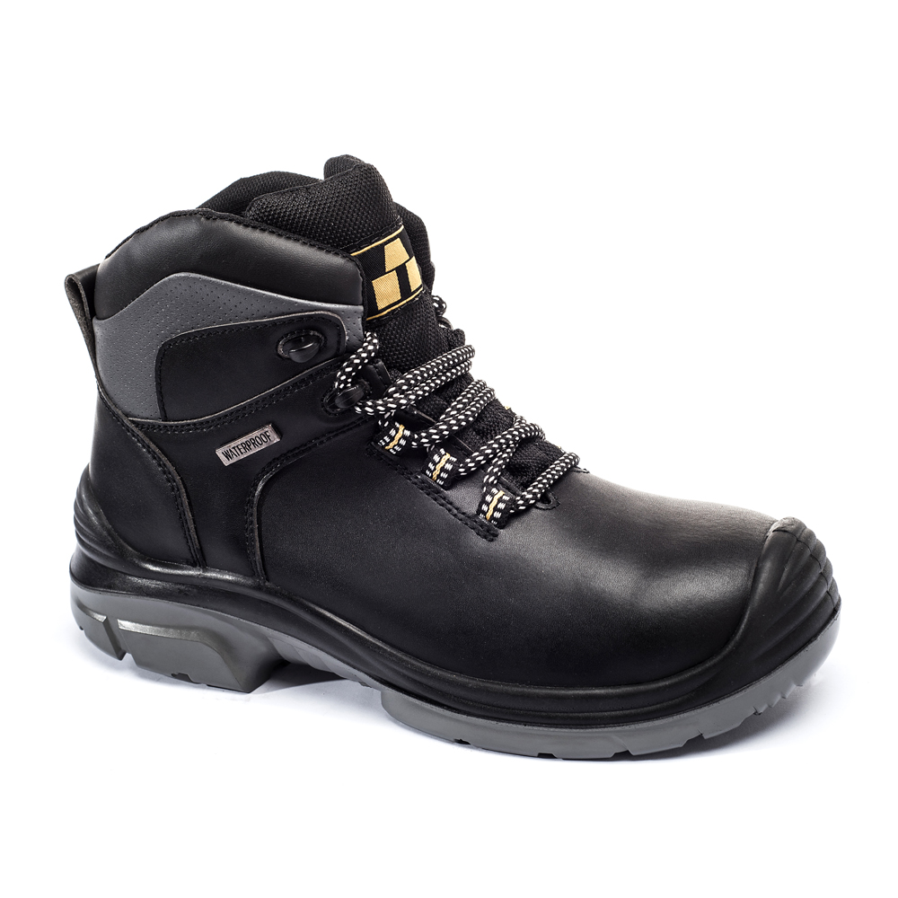 manufacturer waterproof construction security industrial high top steel toe leather men working safety shoes Botas de Seguridad