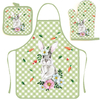 Fashion Kitchen Apron Oven Mittens Set