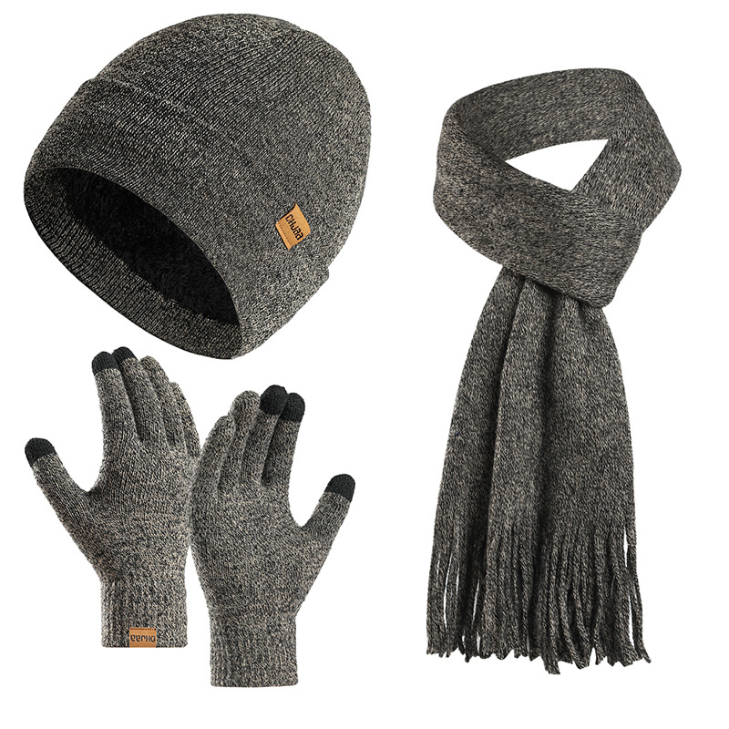 Thickened Warm Fashion Unisex Knit Gloves Scarf Set