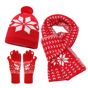 Red Snowflake Knit Two Piece Set