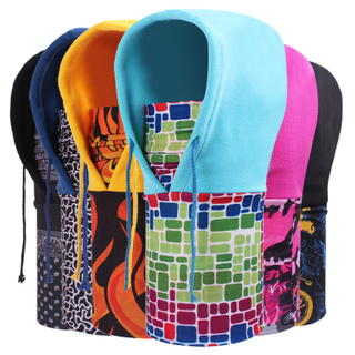  Multifunctional fleece hoody bandana