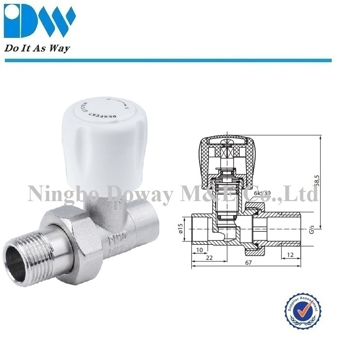 Valve de radiateur en laiton de conception l&eacute;g&egrave;re