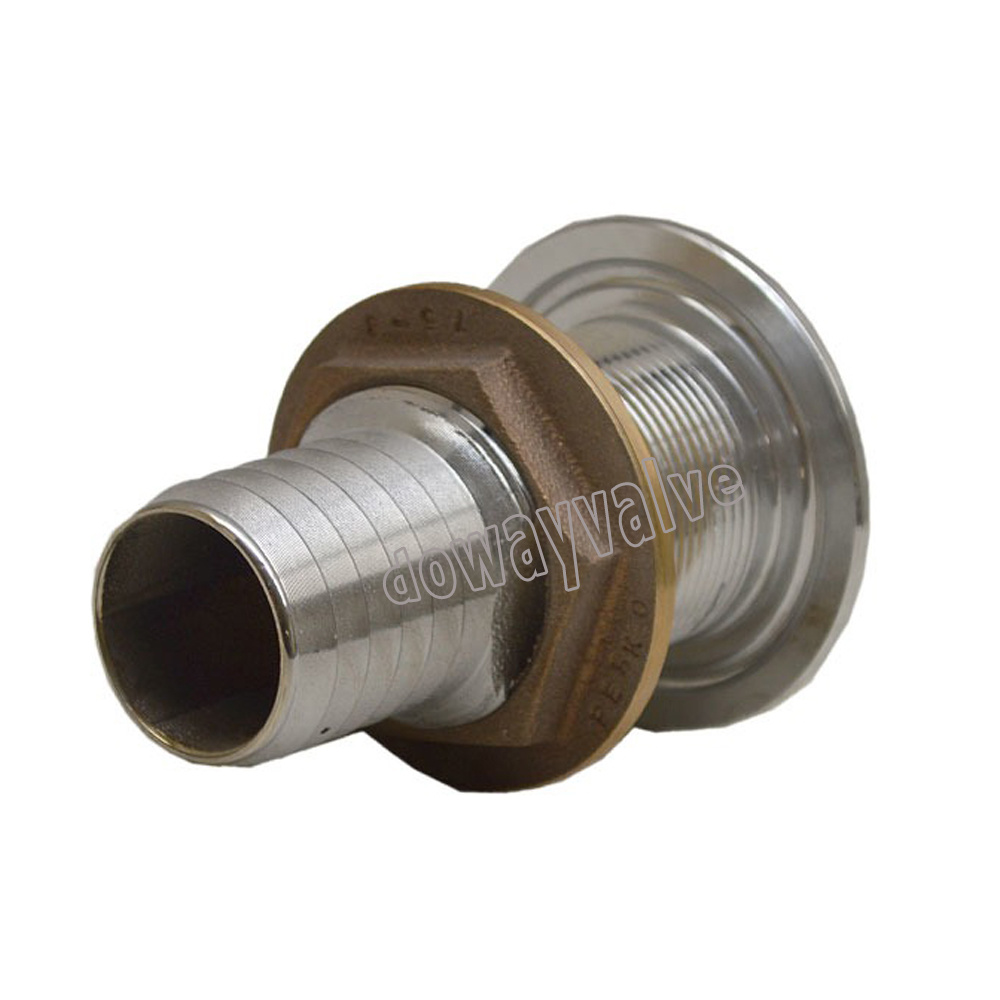 Passe-coque en bronze avec contre-&eacute;crou