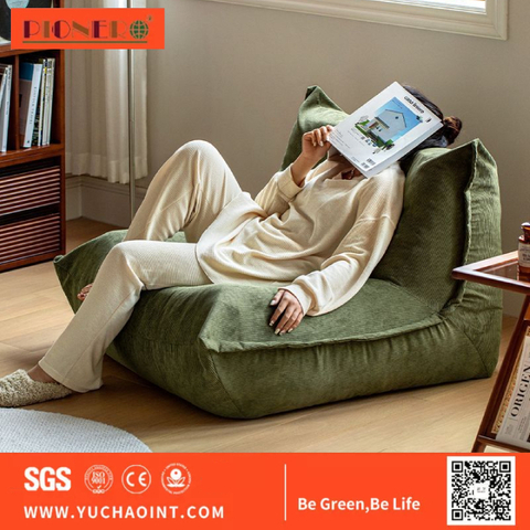Compressed Togos Sofa Living Room Sectional Modular Sofa Seat Single Floor Chair Lazy Sofa with Corduroy Fabric