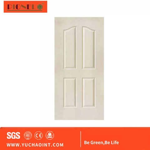 White Primer HDF Door Skin Natural Veneer Interior Door Skin